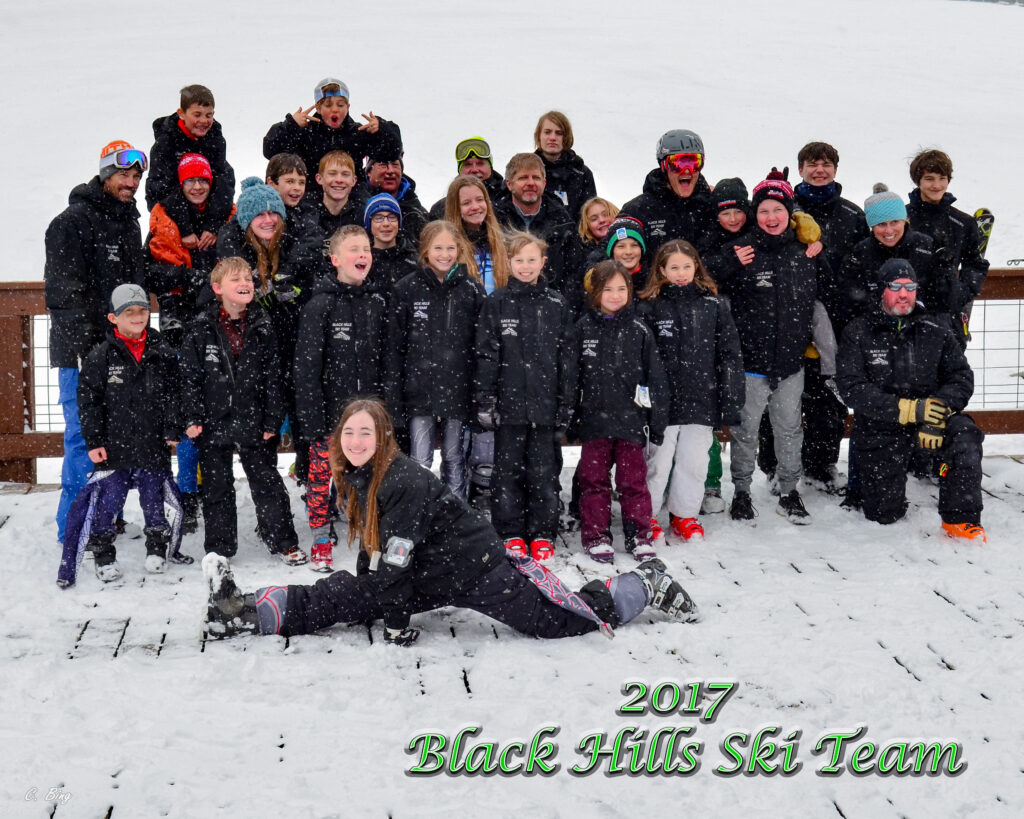 Black Hills Ski Team group photo, 2017