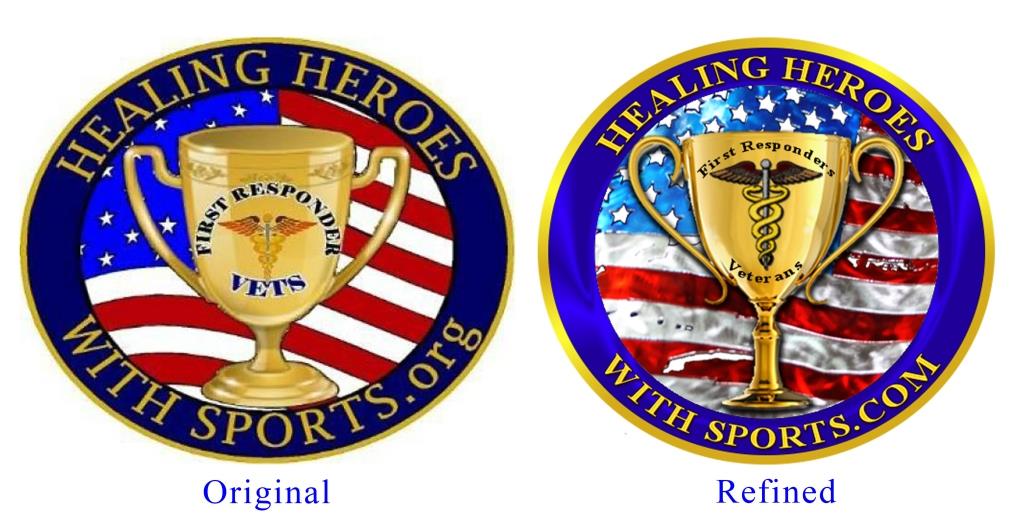 Redesign of the Healing Heroes with Sports logo